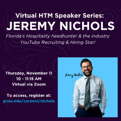 jeremy nichols with title of the event